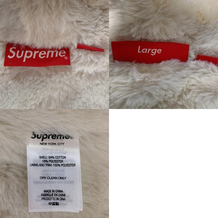 SUPREME シュプリーム 22AW Faux Fur Lined Zip Up Hooded Sweatshirt フェイクファー ライン ジップアップ スウェットパーカー ブラック Size L 福生店