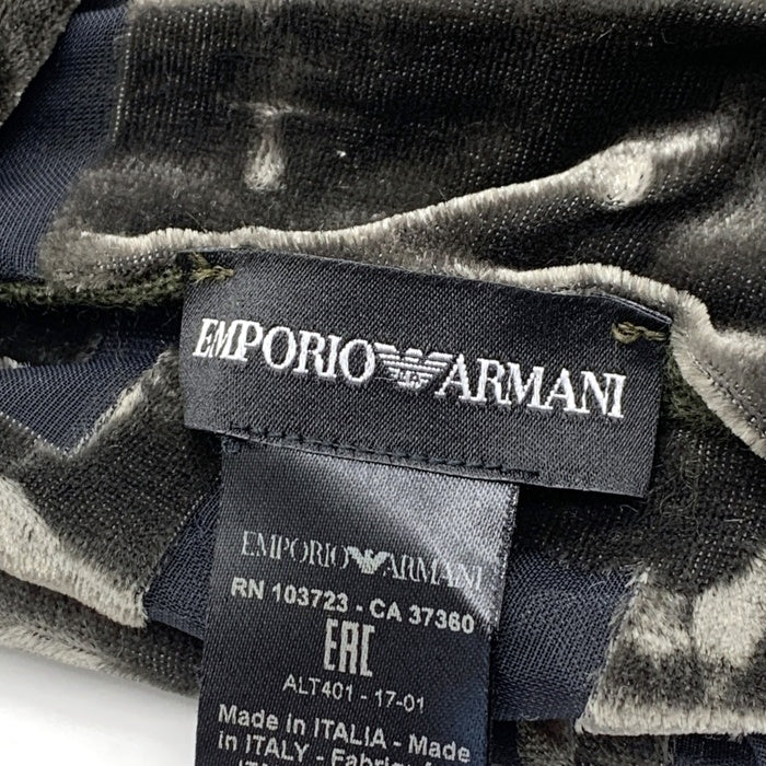 EMPORIO ARMANI エンポリオアルマーニ ビスコース ポリアミド ウール マフラー ブラック オリーブ 福生店