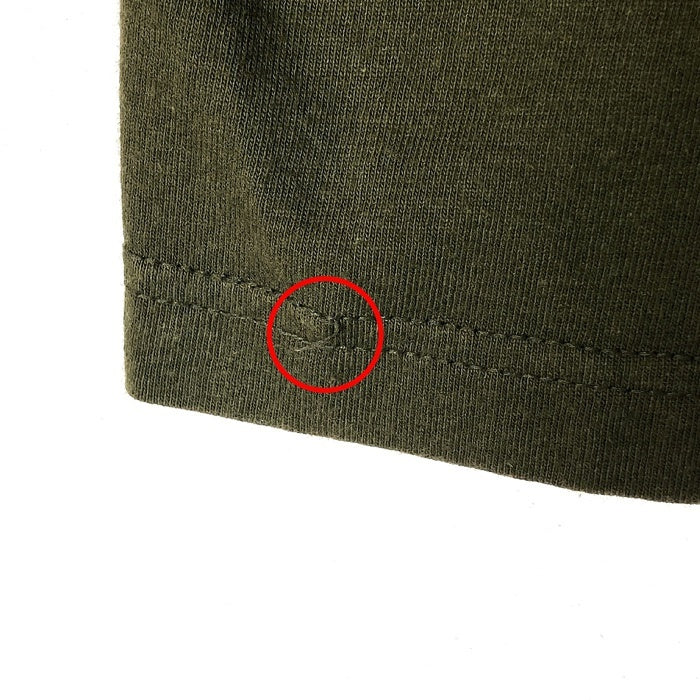 STUSSY ステューシー ワールドツアー 前面プリント Tシャツ カーキ sizeL 瑞穂店