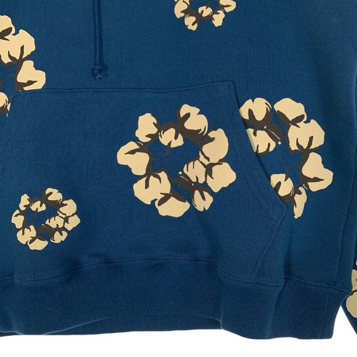 DENIM TEARS デニムティアーズ 24AW CPFM カクタスプラントフリーマーケット Wreath Hoodie リース プリント プルオーバースウェットパーカー ネイビー Size L 福生店