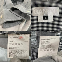 GANRYU ガンリュウ 14SS 3B テーラード シャツジャケット チェック ドット シャンブレー グレー EM-B005 AD2013 Size S 福生店