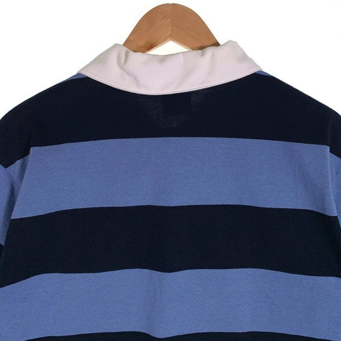 BELVET ベルベッド Heavy Border Polo ヘビーボーダーポロ 半袖 ポロシャツ ブルー ブラック BE130 Size XL 福生店