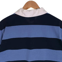 BELVET ベルベッド Heavy Border Polo ヘビーボーダーポロ 半袖 ポロシャツ ブルー ブラック BE130 Size XL 福生店