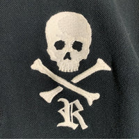 RALPH LAUREN RUGBY ラルフローレンラグビー スカルボーン刺繡 ポロシャツ 鹿の子 半袖 ブラック Size M 福生店