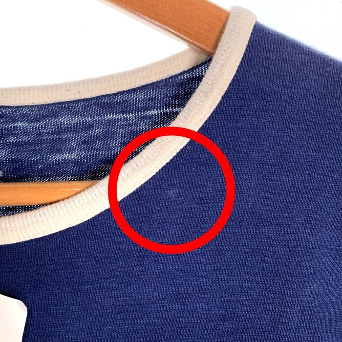 WAREHOUSE ウェアハウス CLARKS VILLE 半袖 Tシャツ ネイビー 4059 Size L 福生店