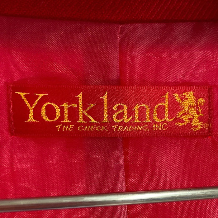 Yorkland ヨークランド ノースリーブ ウール ワンピース ボタンチェック レッド size11AR 瑞穂店