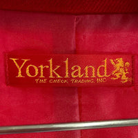 Yorkland ヨークランド ノースリーブ ウール ワンピース ボタンチェック レッド size11AR 瑞穂店