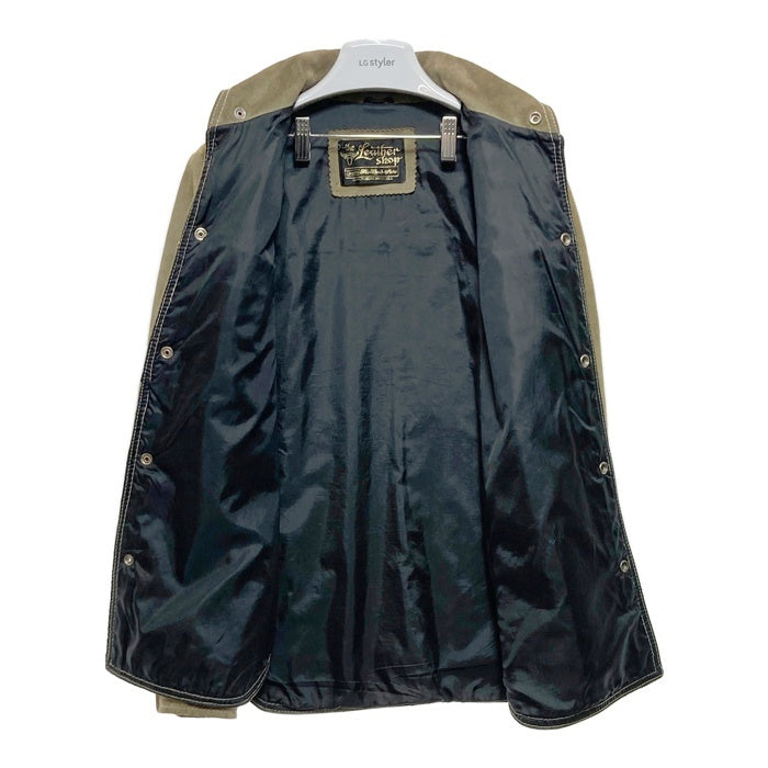 70`s Sears シアーズ スウェードレザーシャツ スナップボタン ベージュ Size M相当 瑞穂店