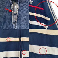 70's adidas アディダス VENTEX TRACK JACKET トラックジャケット トレフォイルロゴ ネイビー フランス製 Size M 福生店