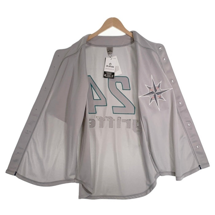 Fanatics ファナティックス Seattle Mariners シアトルマリナーズ KEN GRIFFEY Jr. HOME GAME別注 スニーカーYoutuber SOSHI氏監修 TURN A HEAD THE CLOCK BASEBALL JERSEY #24 半袖 ターン ヘッド ザ クロック ベースボール ジャージー グレー Size XL 福生店