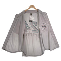 Fanatics ファナティックス Seattle Mariners シアトルマリナーズ KEN GRIFFEY Jr. HOME GAME別注 スニーカーYoutuber SOSHI氏監修 TURN A HEAD THE CLOCK BASEBALL JERSEY #24 半袖 ターン ヘッド ザ クロック ベースボール ジャージー グレー Size XL 福生店