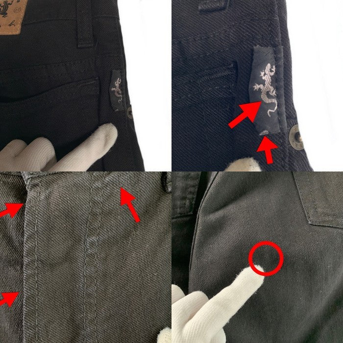 agnes b. homme アニエスベーオム ブラックデニム テーパードパンツ フランス製 オールド Size 40 福生店