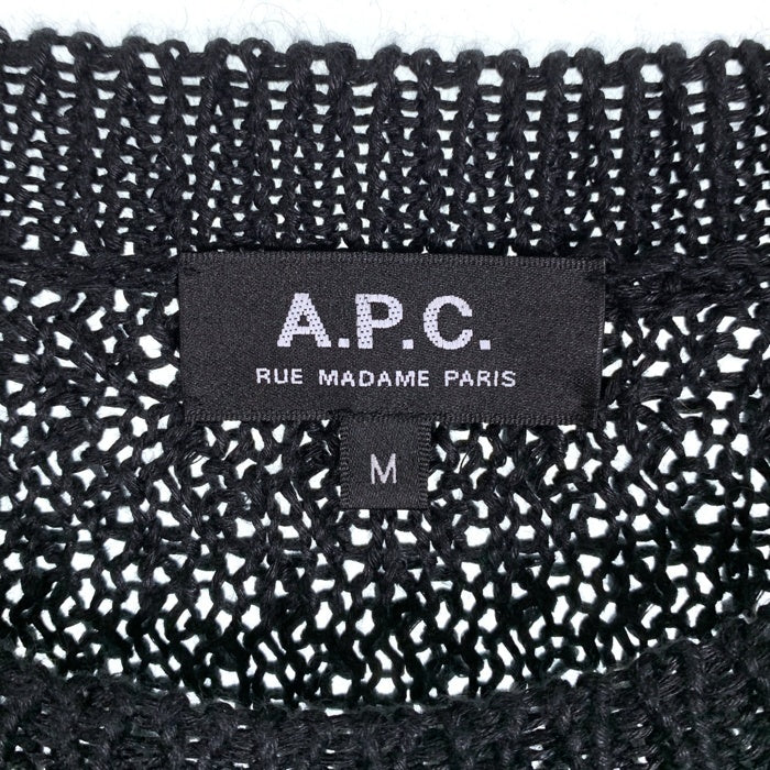 A.P.C. アーペーセー ニット セーター リネン ブラック 24193-1-82531 Size M 福生店