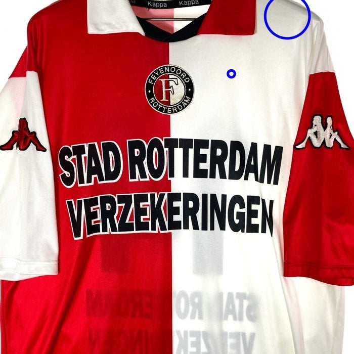 Kappa カッパ 2001-2002 Feyenoord フェイエノールト ホーム ユニフォーム 小野伸二 ホワイトxレッド sizeL 瑞穂店