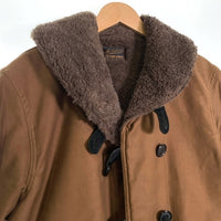 AtLast&Co. アットラスト FIELD COAT フィールドコート ショールカラー ボア ダブル ジャケット ブラウン Lot614 Size 40 福生店