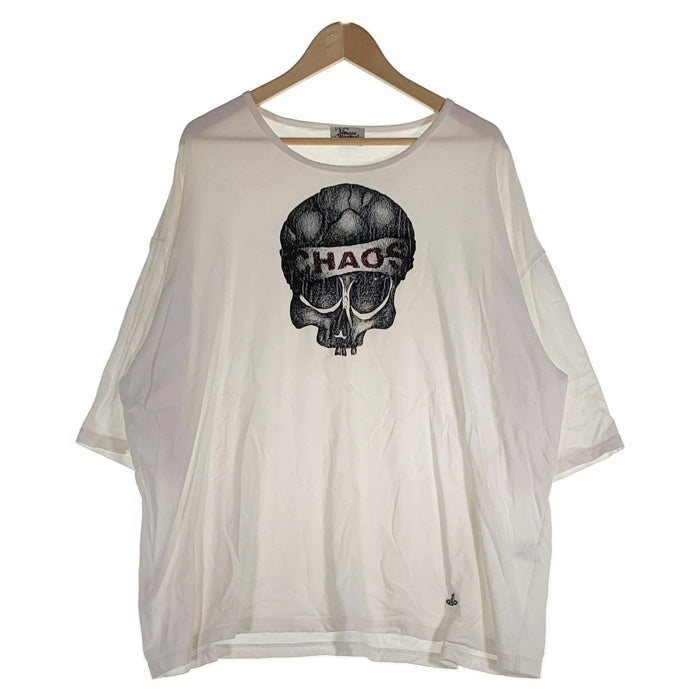 Vivienne Westwood MAN ヴィヴィアンウエストウッドマン CHAOS スカルプリントTシャツ ホワイト Size F 福生店