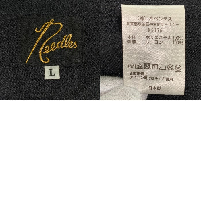 Needles ニードルズ Penny Jean Jacket Poly Twill ジャケット ポリツイル スナップボタン ブラック NS178 Size L 福生店