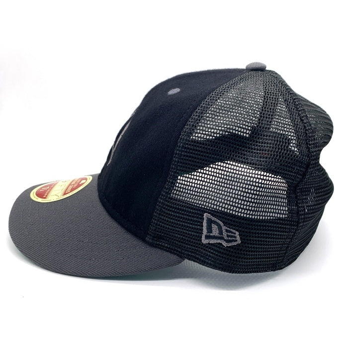 NEW ERA ニューエラ 59FIFTY Newyork Yankees ニューヨーク ヤンキース メッシュ ベースボールキャップブラック チャコール サイドパッチ Size 7 1/8 (56.8cm) 福生店
