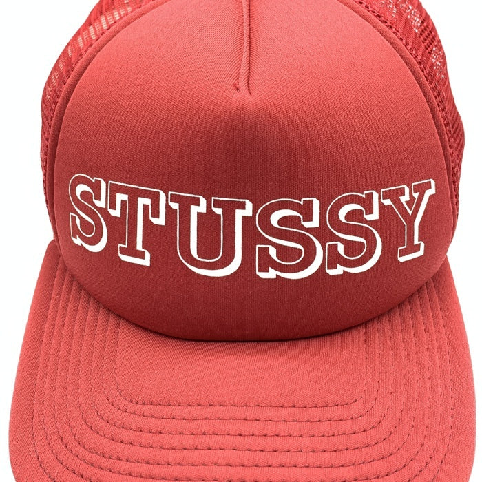 STUSSY ステューシー CAPZ ロゴプリント スナップバック メッシュキャップ レッド 福生店