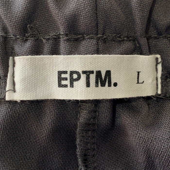 EPTM. エピトミ TRACK PANTS トラックパンツ チェック切替 裾ファスナー チャコールグレー Size L 福生店