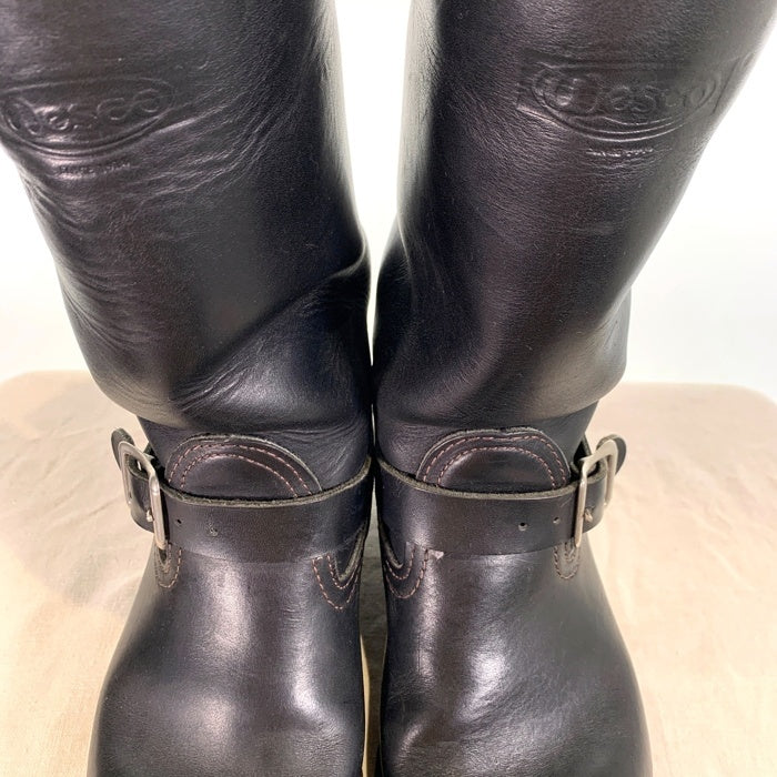 Wesco ウエスコ BOSS ボス レザーエンジニアブーツ ブラック スチールトゥ ビブラム430 11/07 Size 9E (27cm) 福生店