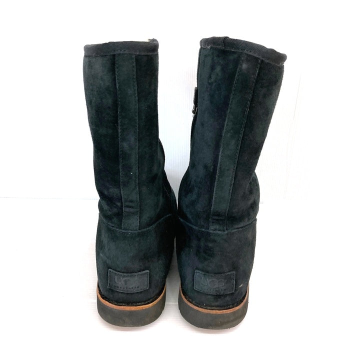 UGG アグ シープスキン ブーツ ブラック サイドファスナー 1005075 Size 24cm 瑞穂店