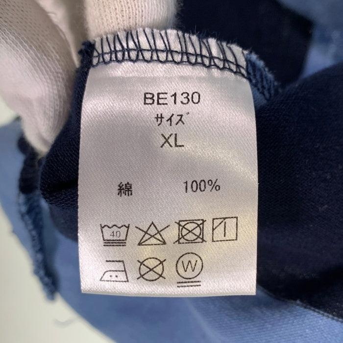 BELVET ベルベッド Heavy Border Polo ヘビーボーダーポロ 半袖 ポロシャツ ブルー ブラック BE130 Size XL 福生店