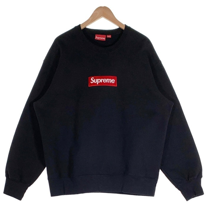 SUPREME シュプリーム 22AW Box Logo Crewneck ボックス ロゴ クルーネック スウェットトレーナー ブラック Size L 福生店