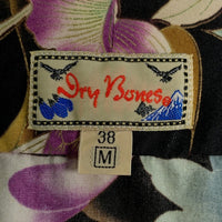 Dry Bones ドライボーンズ オープンカラー コットンシャツ ブラック 和柄 鯉 Size M 福生店
