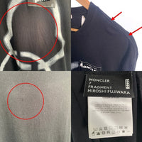 MONCLER GENIUS モンクレール ジーニアス FRAGMENT フラグメント MAGLIA T-SHIRT スプレープリント 半袖 Tシャツ ブラック F209U8C70710 8392B Size XL 福生店