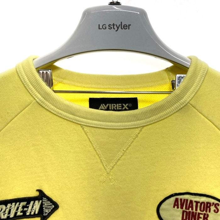 AVIREX アヴィレックス 783-3135005 WEST COAST FADE WASH S/S SWEAT 半袖スウェット イエロー sizeM 瑞穂店