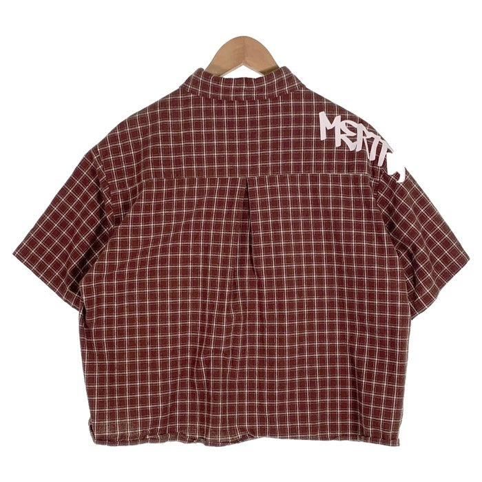 MERTRA MERTRA メルトラ Checkered Shirt 半袖 チェックシャツ ブラウン Size S 福生店