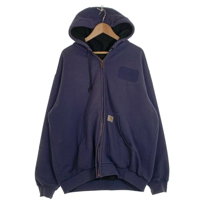 CARHARTT カーハート 裏地サーマル ジップアップ フーディー パーカー ネイビー J149 NVY Size X-Large Regular 福生店