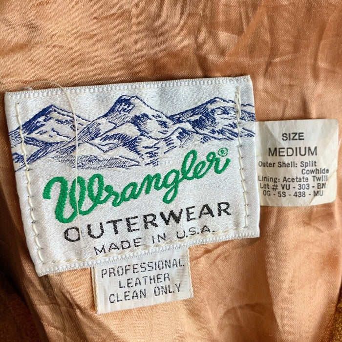 70's Wrangler ラングラー スウェードレザーベスト ブラウン USA製 Size M 福生店