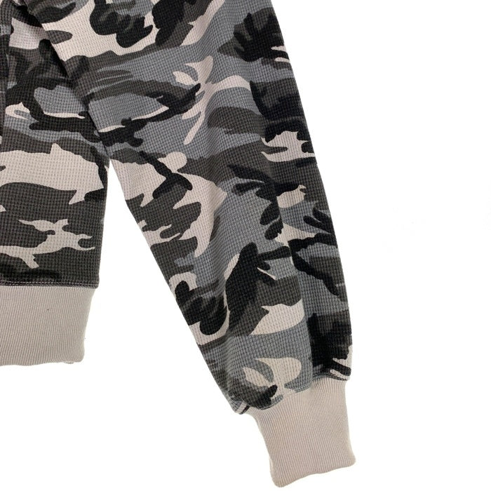 9090 ナインティナインティ King Logo Thermal Zip Hoodie サーマル ジップアップパーカー フーディー グレー NN1931 Size L 福生店