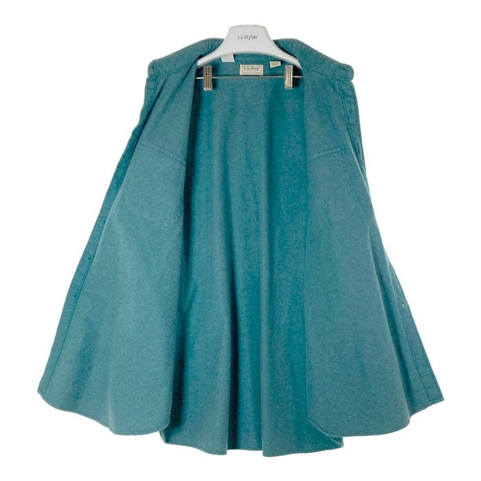 L.L.Bean エルエルビーン G-706 USA製 無地 ネルシャツ ターコイズブルー size19 瑞穂店
