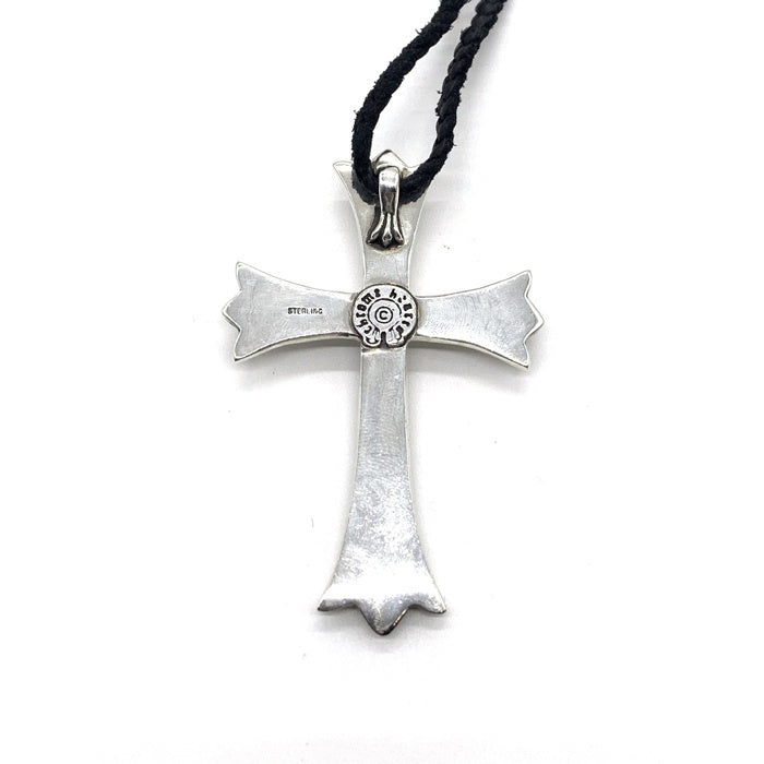 Chrome Hearts クロムハーツ CH CROSS LRG ラージクロス ペンダントトップ レザーブレイド ボロチップ ネックレス SV925 福生店