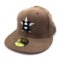 NEWERA ニューエラ HOUSTON ASTROS ヒューストンアストロズ 45th Anniversary コーデュロイ 59FIFTY ベースボールキャップ サイドパッチ ブラウン ベージュ Size 7 5/8 (60.6cm) 福生店
