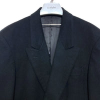 GIANNI VALENTINO ジャンニヴァレンチノ ウール ダブルコート ブラック sizeL 瑞穂店