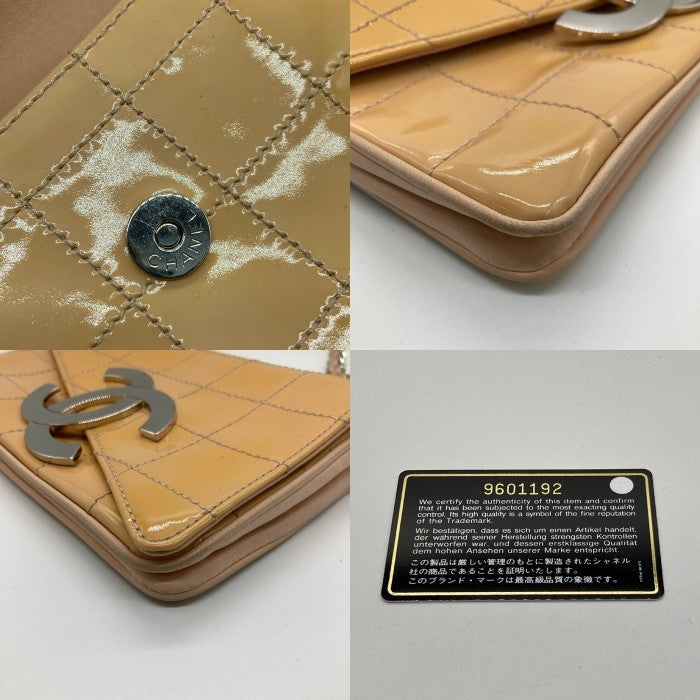 CHANEL シャネル チョコバー ココマーク シルバー金具 チェーンワンショルダーバッグ ベージュ 瑞穂店