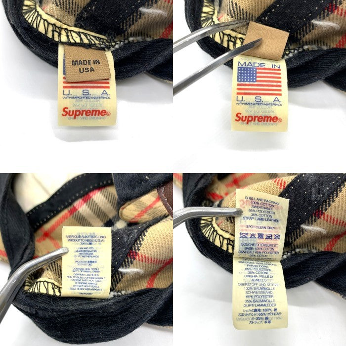 SUPREME シュプリーム BURBERRY バーバリー 22SS Denim 6 Panel チェック ベージュ  USA製 福生店