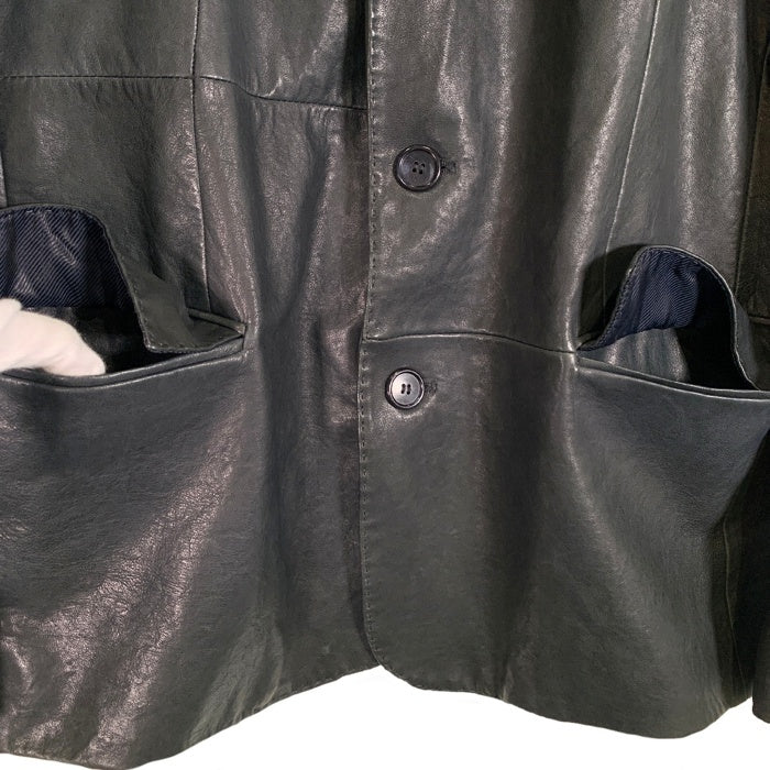 BARNEYS NEWYORK バーニーズニューヨーク シープスキン 2B テーラードジャケット ネイビー 本切羽 Size US 38 福生店