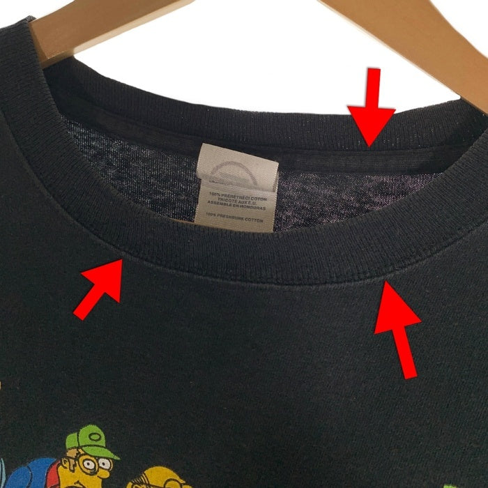 00's The Simpsons シンプソンズ プリントTシャツ ブラック DELTA 2007 Size L 福生店