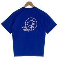 Dagda Leathers ダグダレザーズ プリントTシャツ 袖刺繡 ブルー 旧マッコイ 滝沢氏 Size S 福生店
