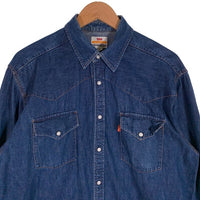 90's Levi's リーバイス ORANGE TAB オレンジタブ デニム 長袖 ウエスタンシャツ インディゴ J36 JT227 07 99 Size L 福生店