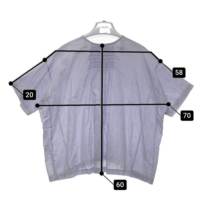 ARTS&SCIENCE アーツアンドサイエンス コットン リネン ブラウス シャツ ラベンダー 0241-L6180-1070 Size 1 瑞穂店