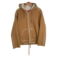 SUPREME シュプリーム 21AW Faux Shearling Hooded Jacket フェイクムートン フーデッドジャケット パーカー タン Size S 福生店