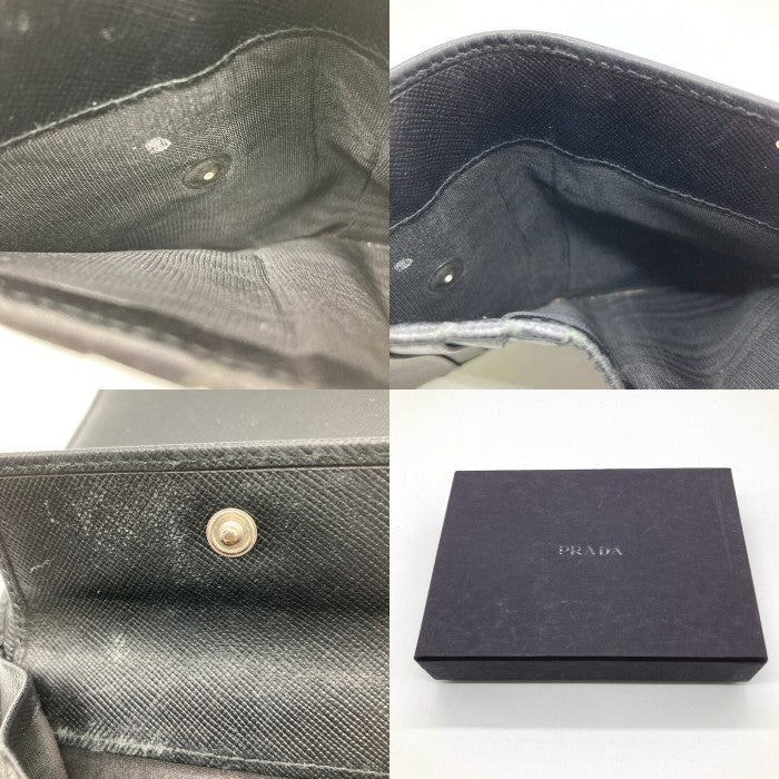 PRADA プラダ サフィアーノ 3つ折り財布 ブラック -2 瑞穂店