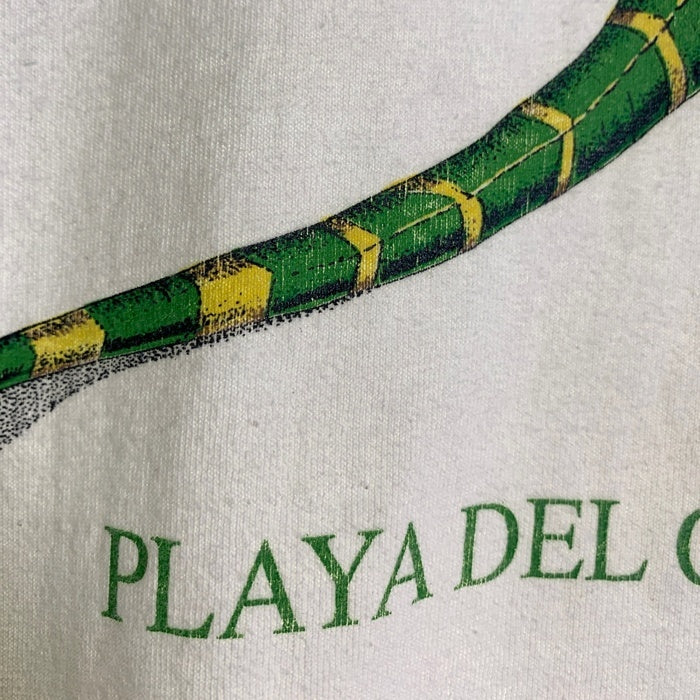 PLAYA DEL CARMEN プラヤデルカルメン イグアナ プリントTシャツ ホワイト Size XL 福生店