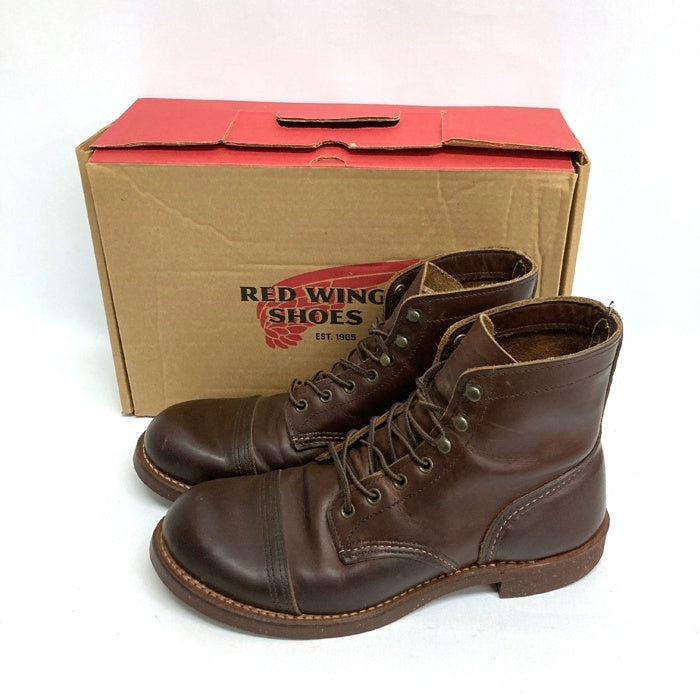 RED WING レッドウィング 8111 Iron Ranger アイアンレンジャー アンバーハーネス ワークブーツ ブラウン sizeUS8.5 瑞穂店